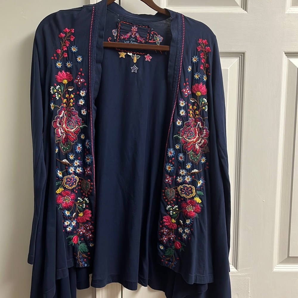Jonny Was embroidered cotton sweater